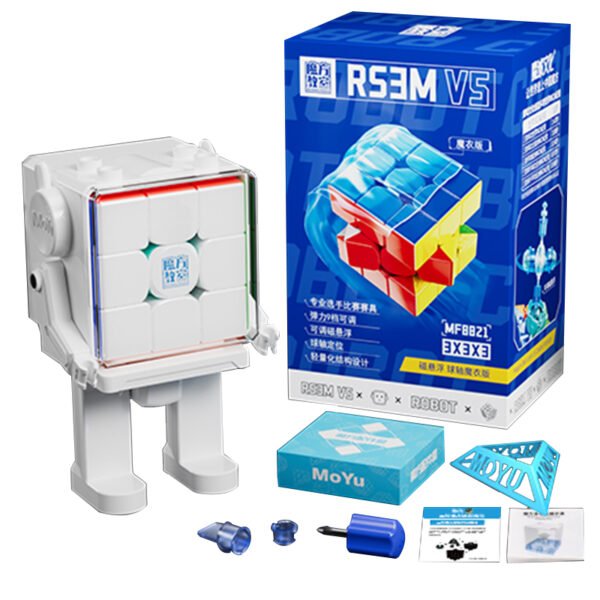 Mcubes MoYu RS3 M V5 ball-core uv with robot stand 3x3 cube