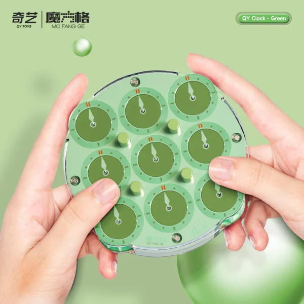 Mcubes Qiyi magnetic clock limited edition green