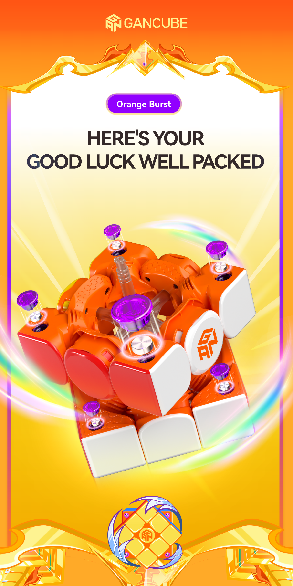 Mcubes Gan v100 leap magnetic 3x3 new year edition 8 1768448550y4q