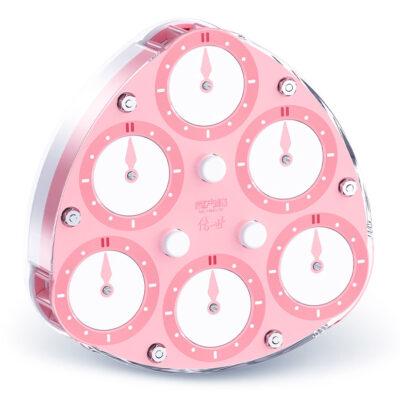 mcubes-qiyi-triangle-clock-3x3-magnetic-cube-pink