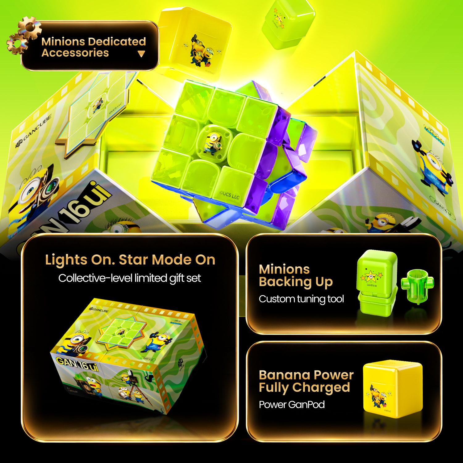 Mcubes GAN 16 ui maglev max uv minions smart speed cube 8 Mcubes GAN 16 ui maglev max uv minions smart speed cube - Image 8