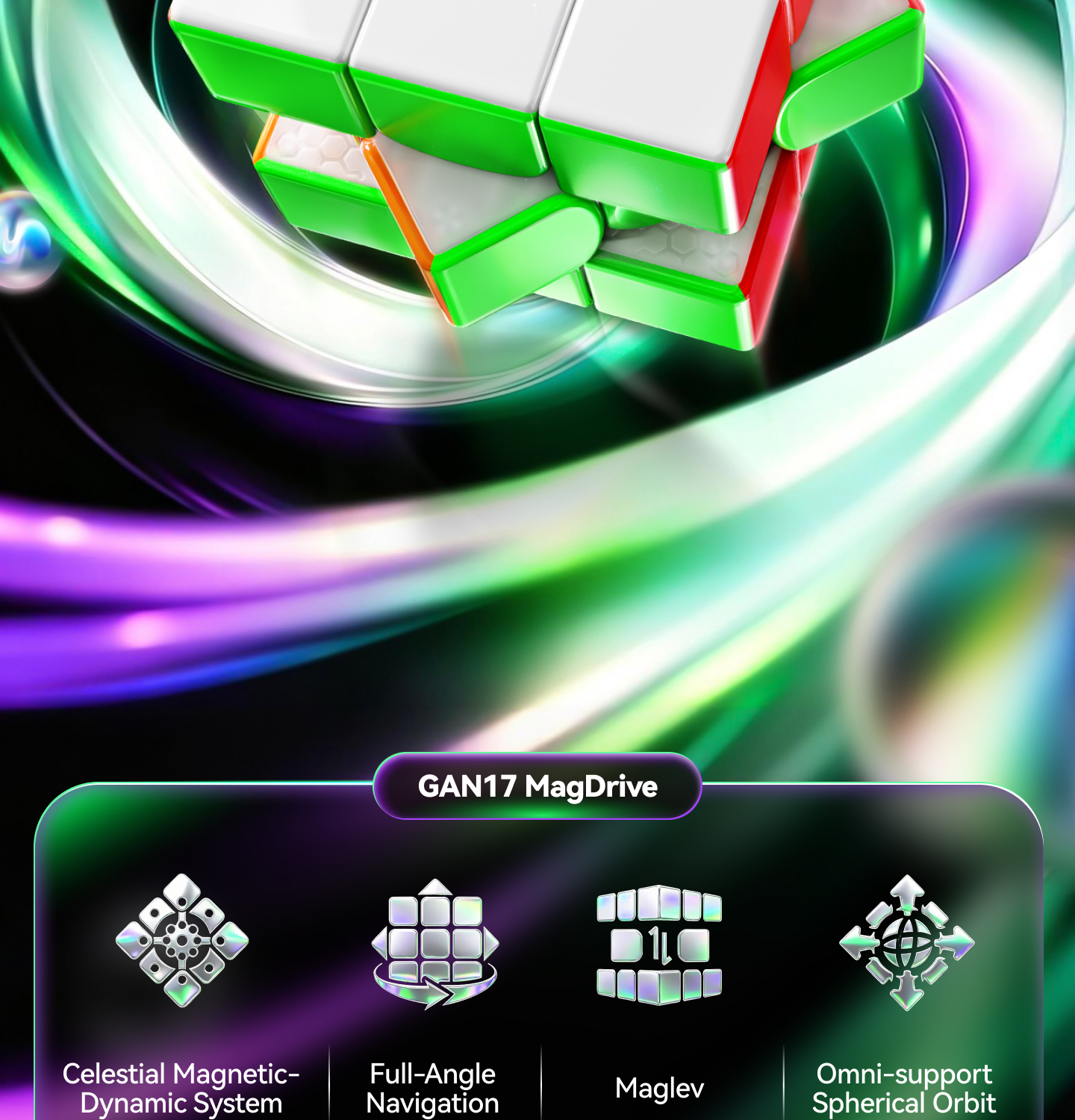 Mcubes Gan 17 magdrive uv maglev 3x3 speed cube 5 Mcubes Gan 17 magdrive uv maglev 3x3 speed cube - Image 5